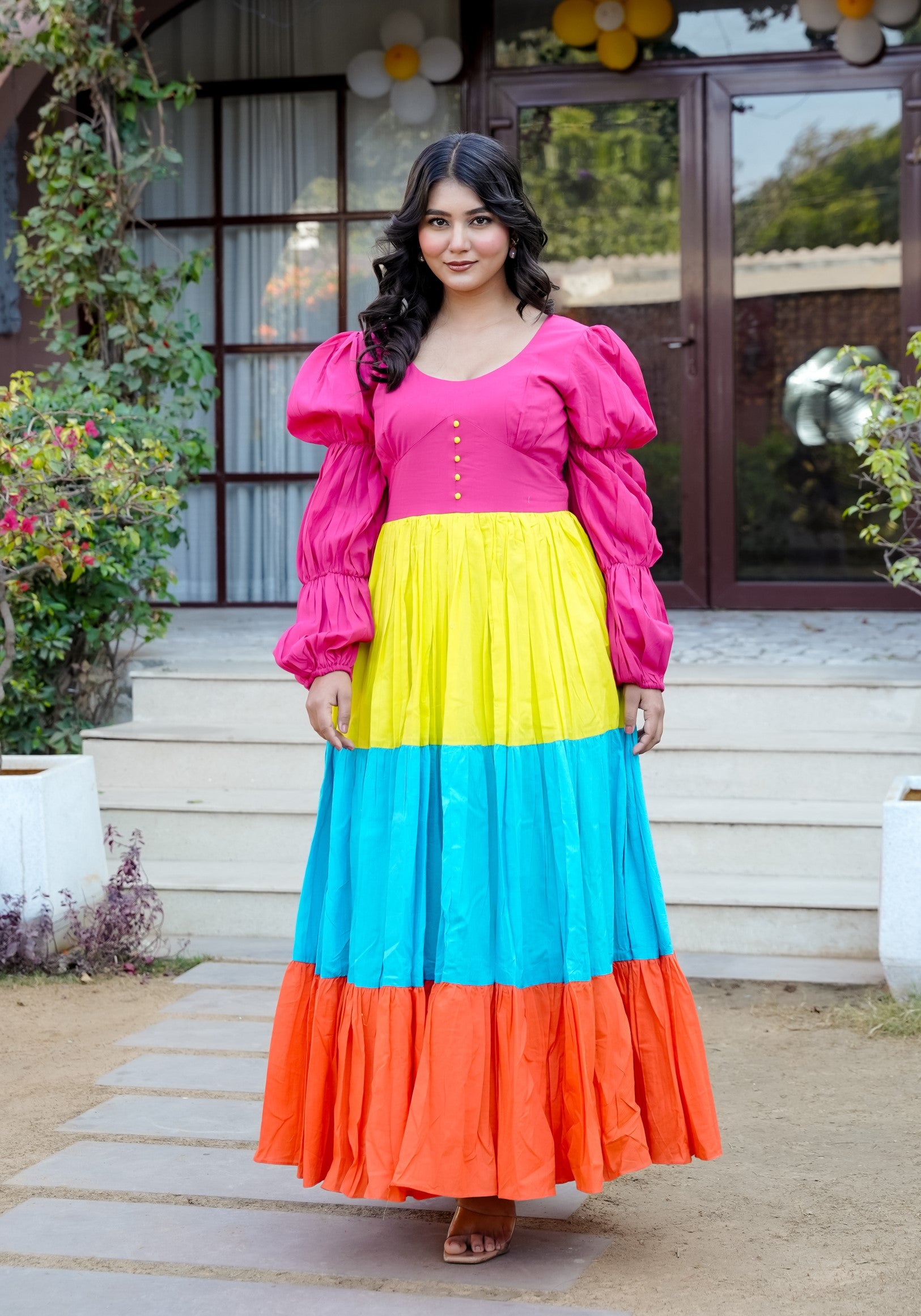Rainbow Ball Gown Dress