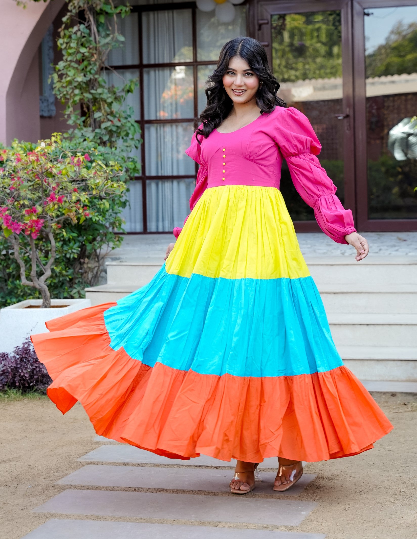 Rainbow Ball Gown Dress