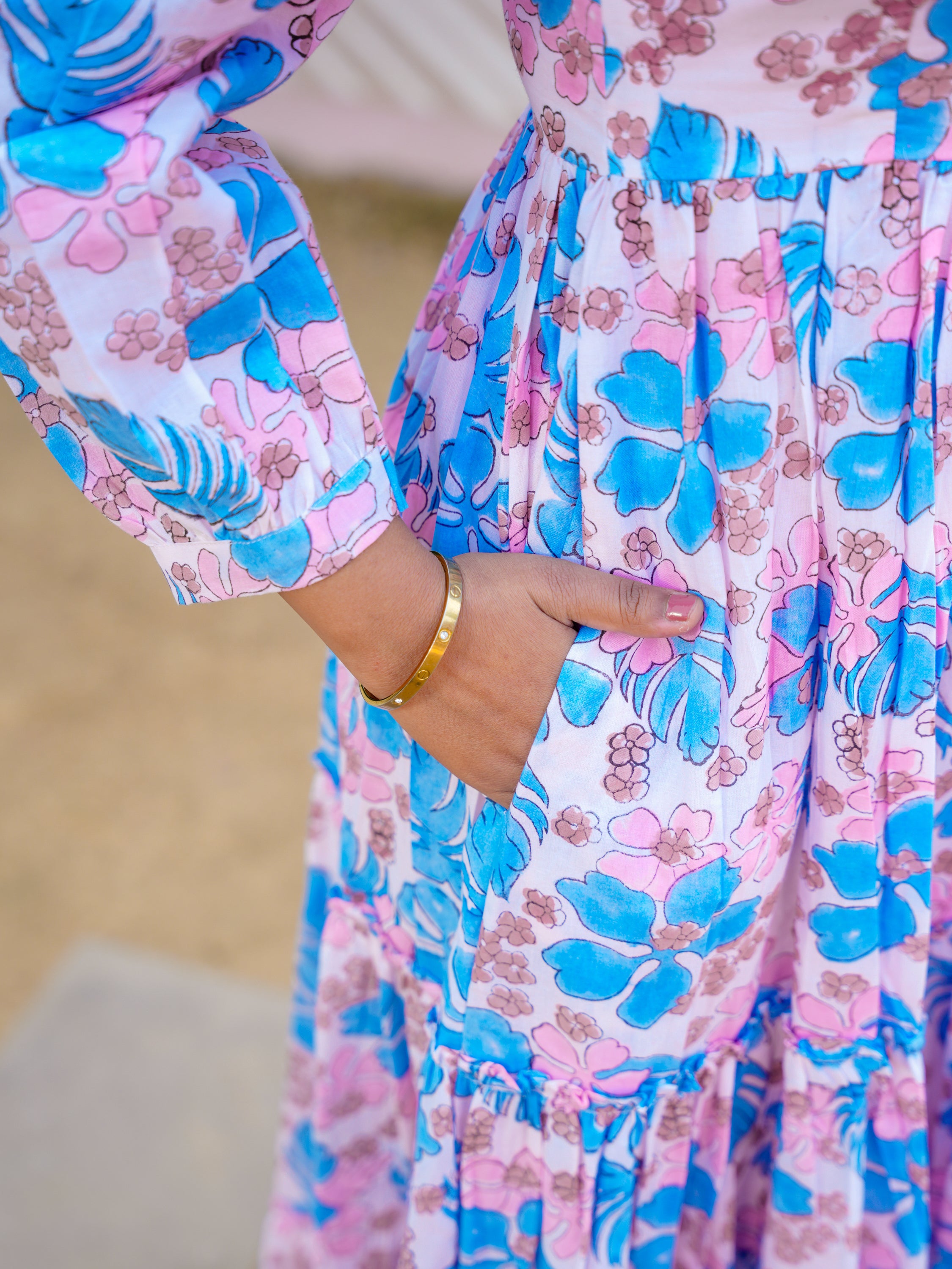 Zenny Cotton Floral Dress