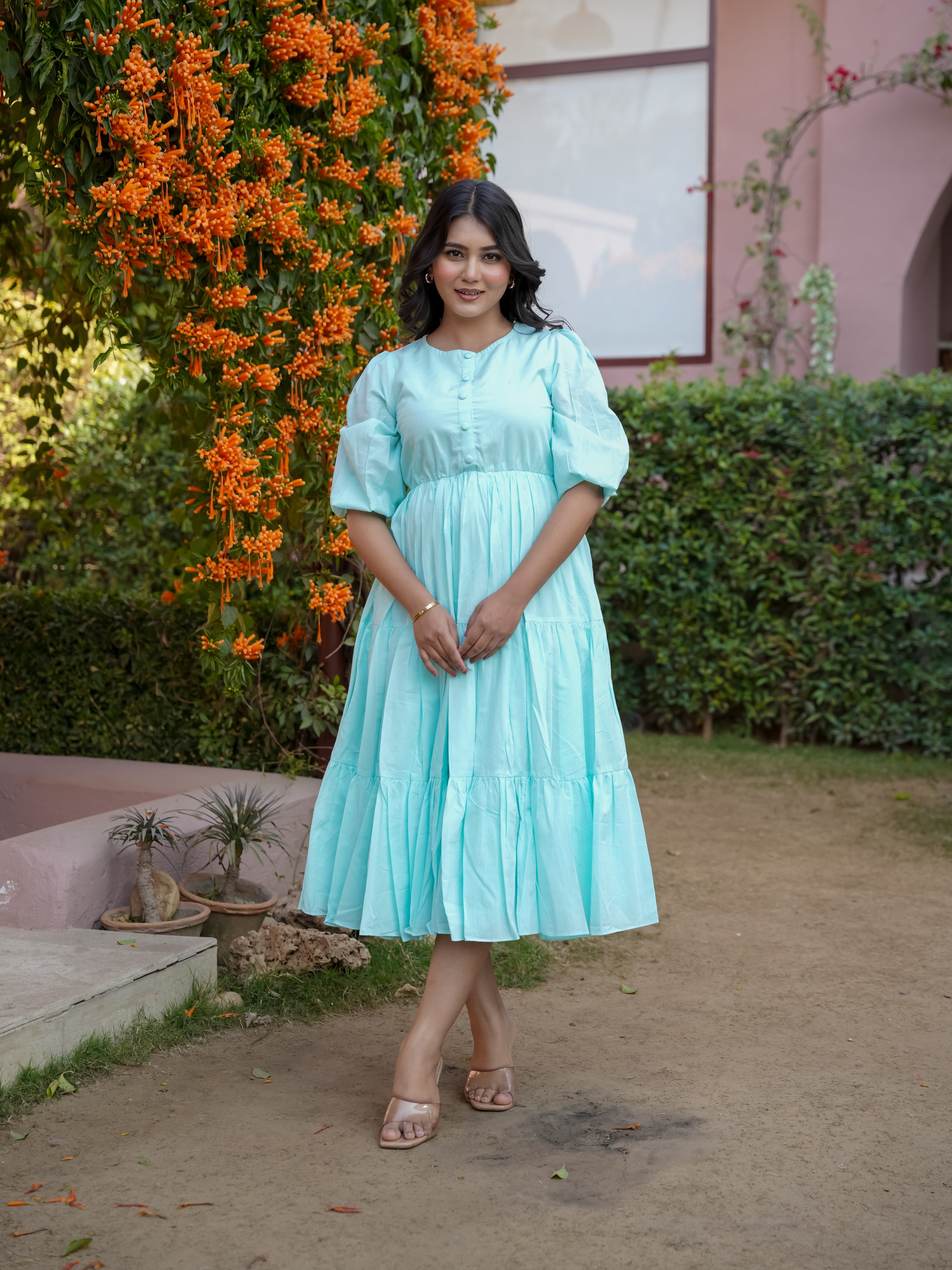 Mansi Cotton Midi Dress