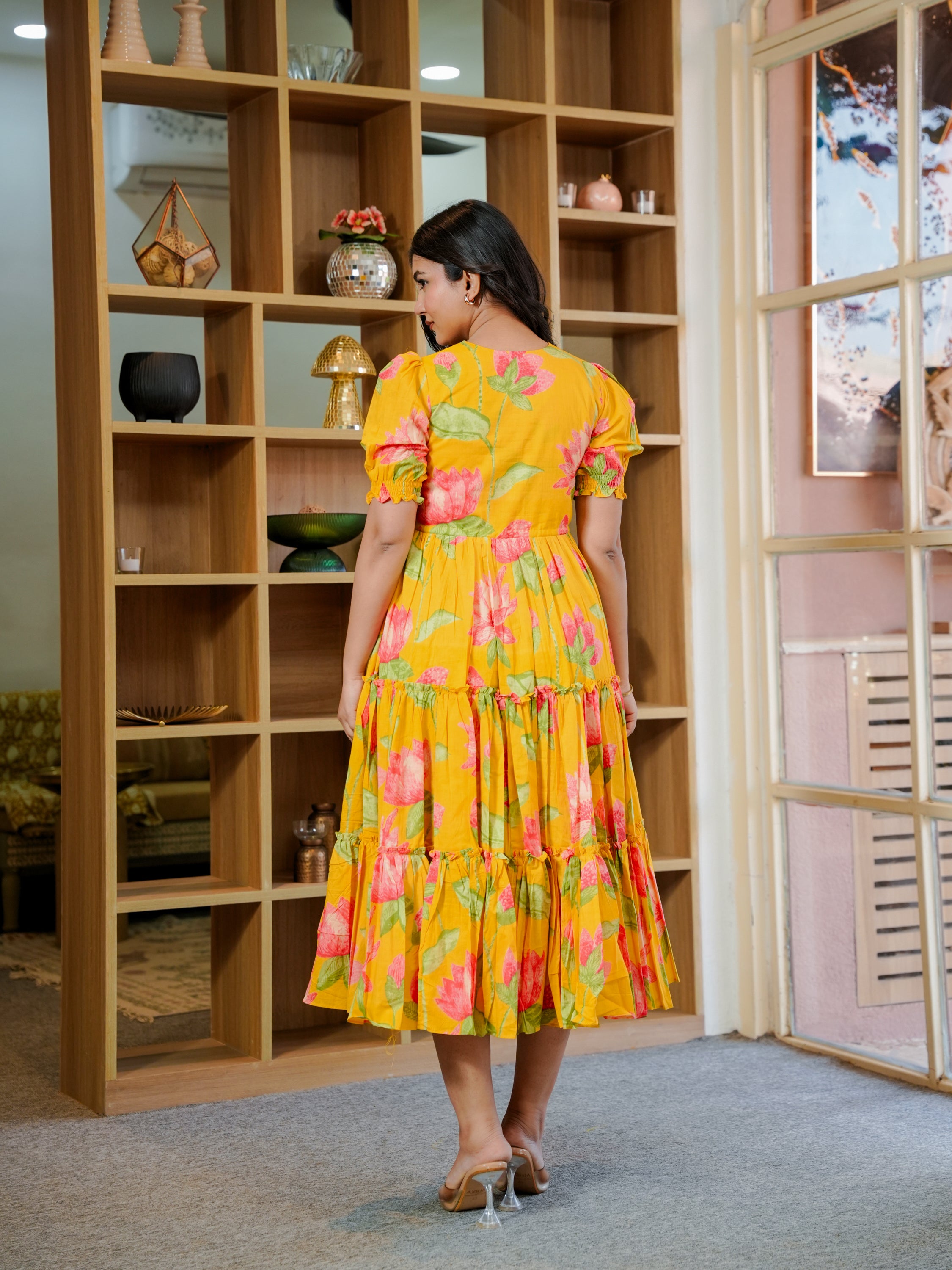 Elina Cotton Floral Dress