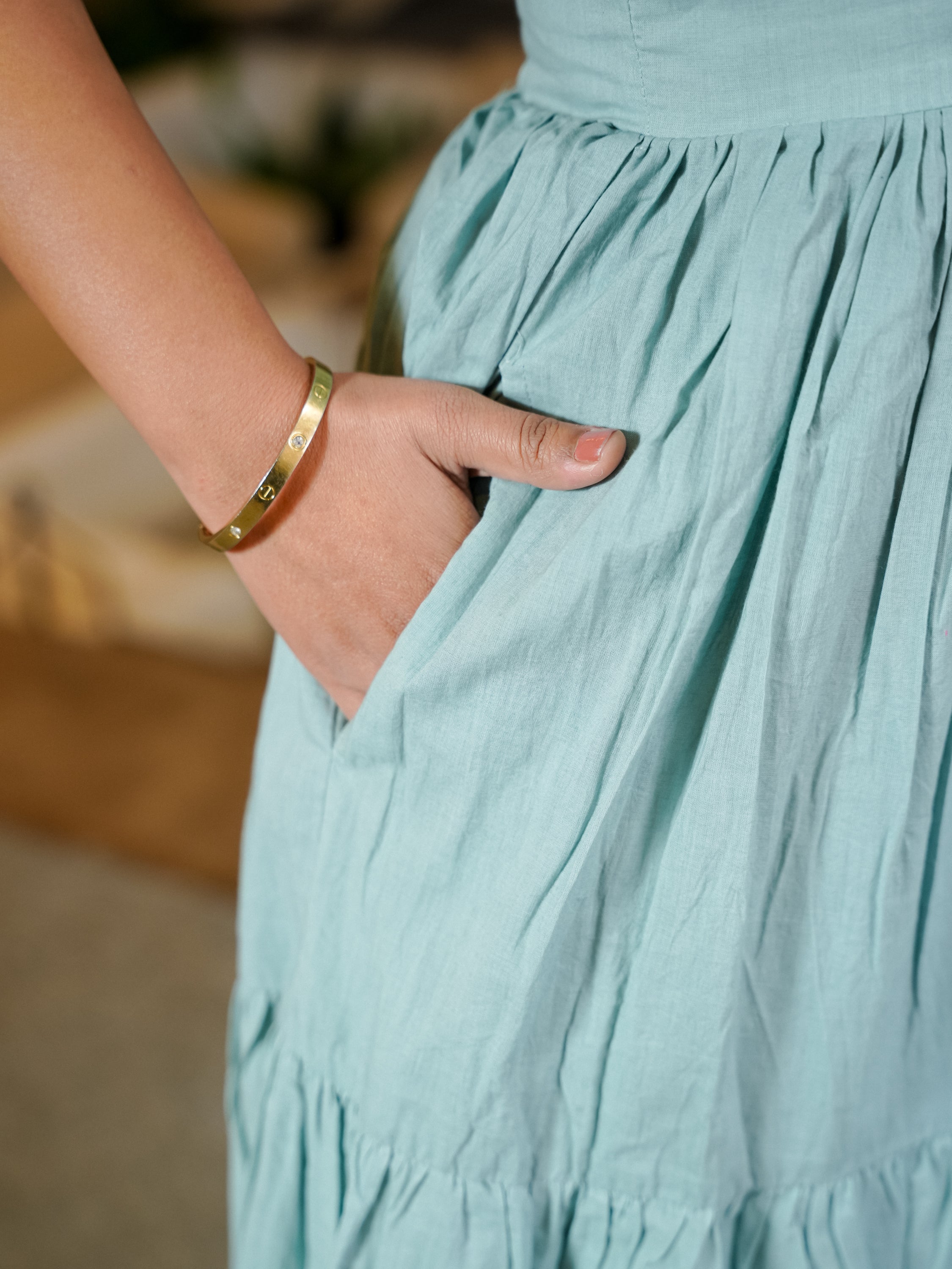 Gray Glamour Cotton Dress