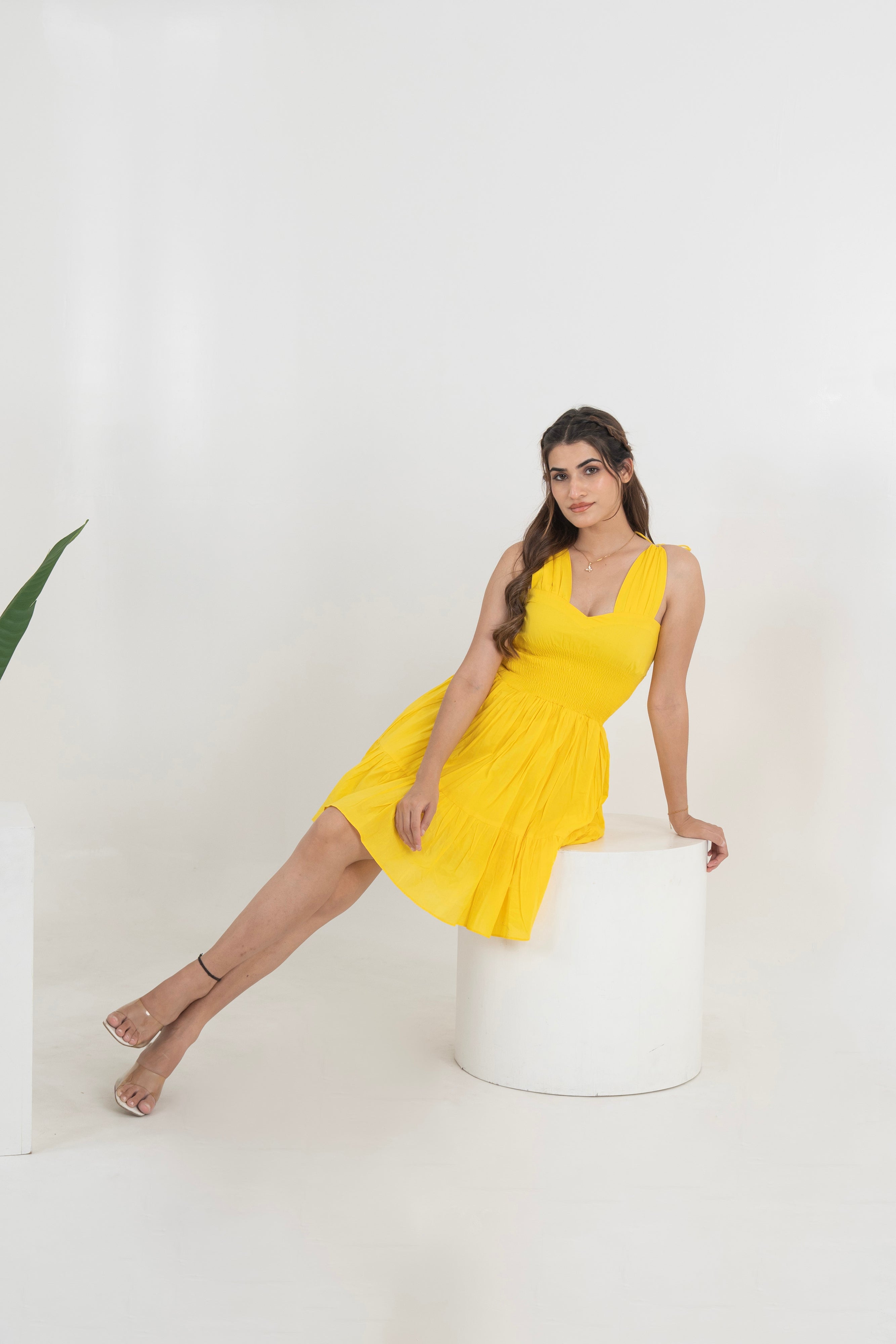 Yellow Short Tier Dress