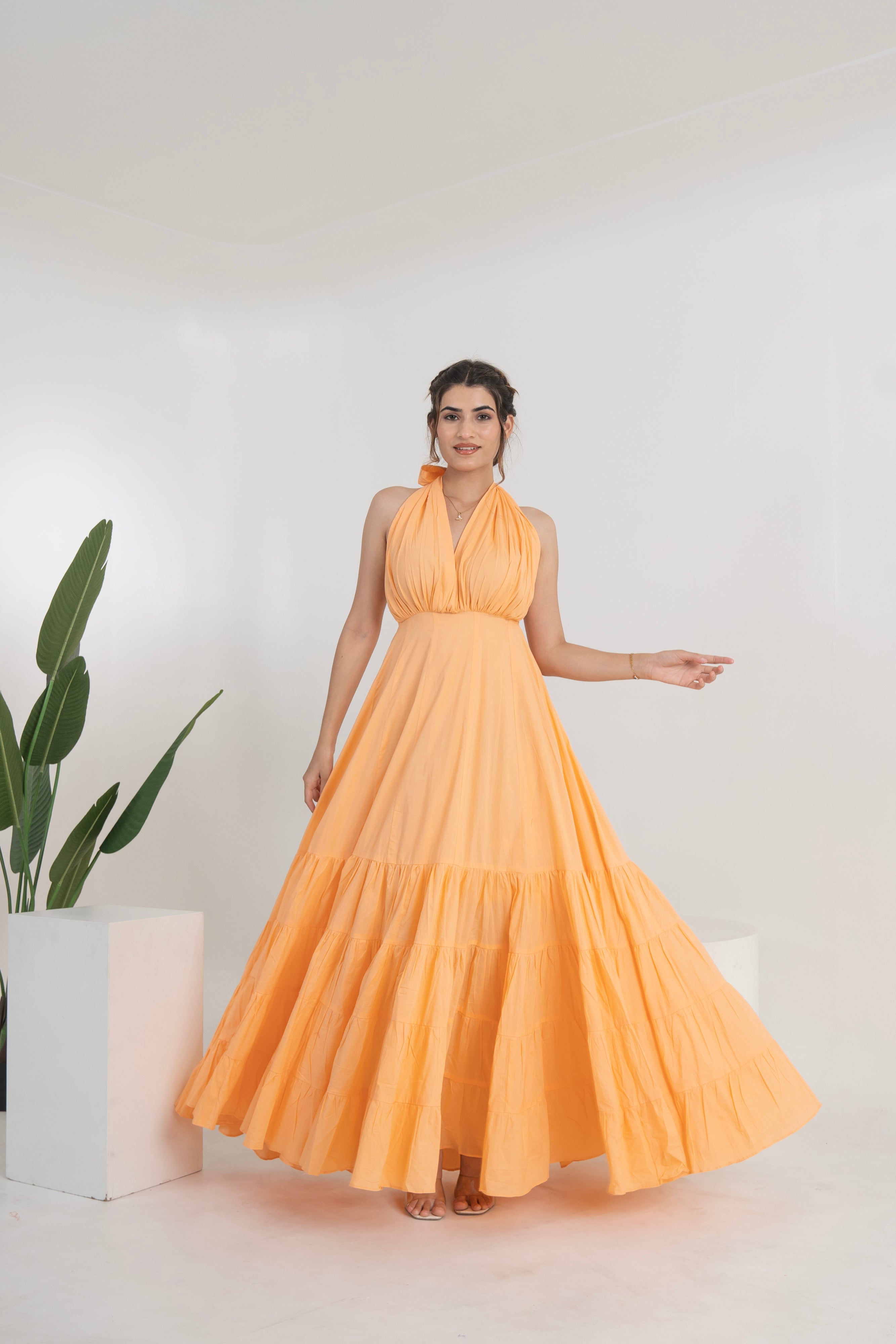 Topaz Buttercup Long Tier Dress