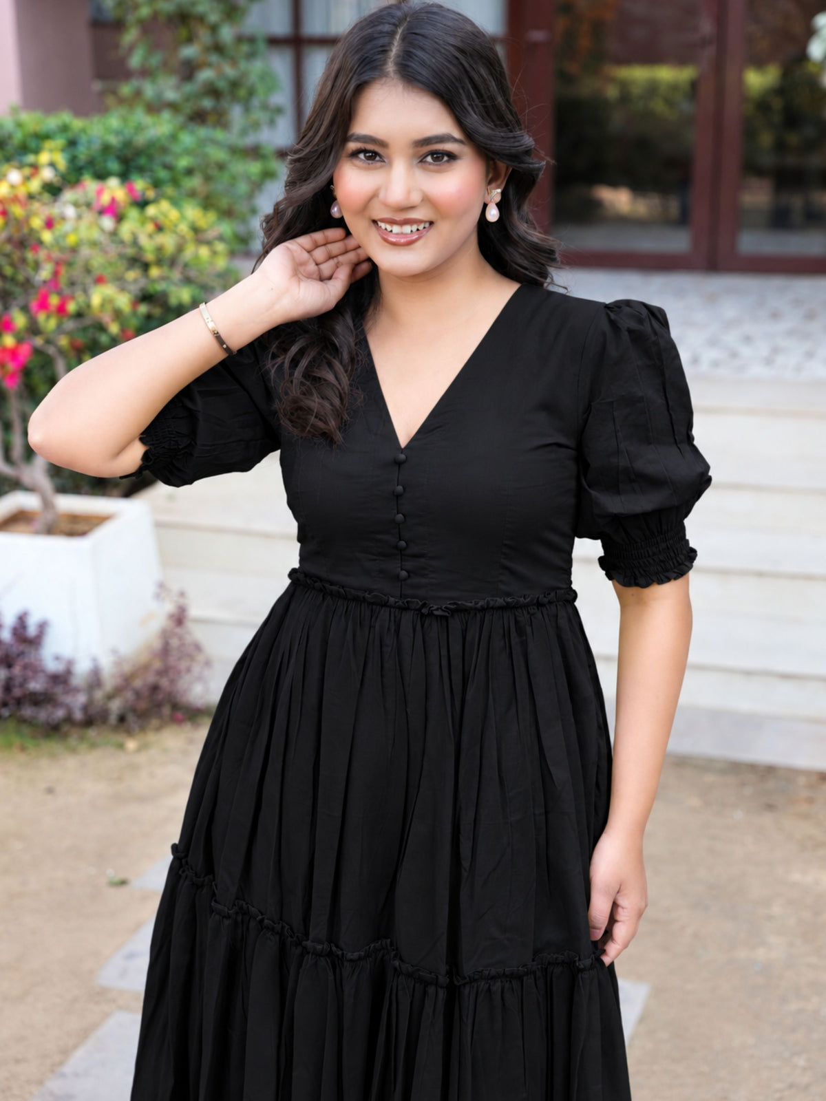 Chic Black Western Dress