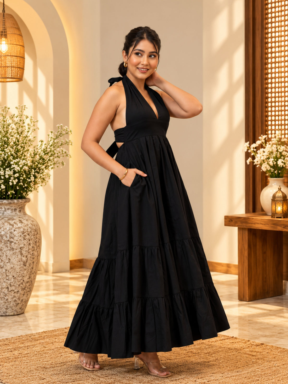 Black Aura Western Dress