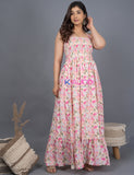 Pink Valley Cotton Long Dress