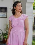 Ishika Pink Long Dress