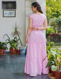 Ishika Pink Long Dress